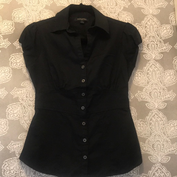 Banana Republic Cap Sleeve Button Up - Picture 2 of 6